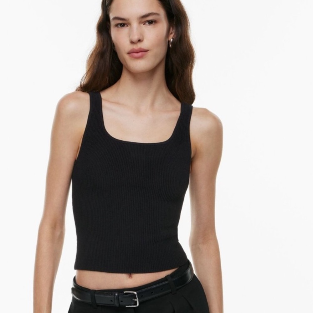 Aritzia Black Ribbed Tank Top